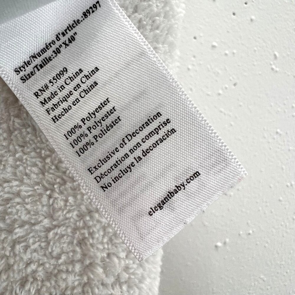 Elegant Baby Blanket Gray Satin Edge Trim Plush Gray 30x40 Lovey EB - Picture 5 of 6